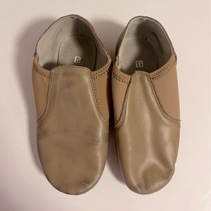 Toddler little girls tan jazz shoes